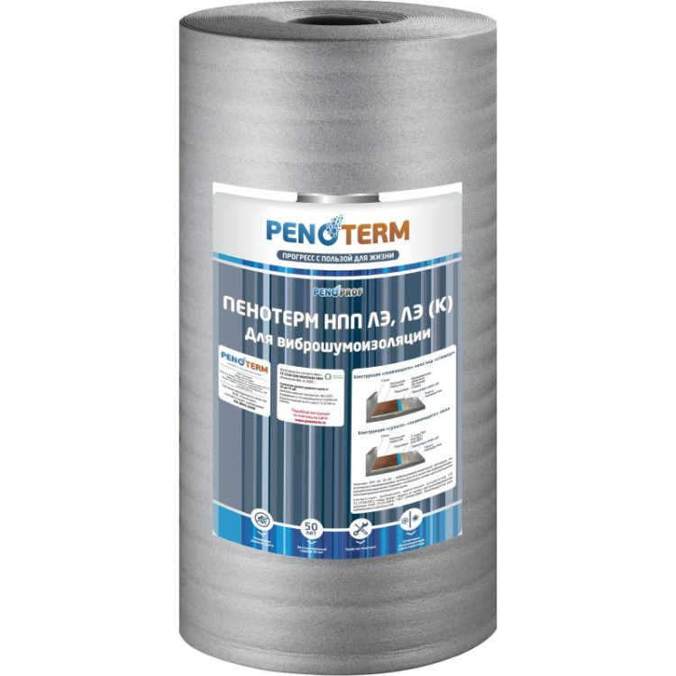 Вспененный полиэтилен Пенотерм НПП ЛЭ(К) 8х1300х50